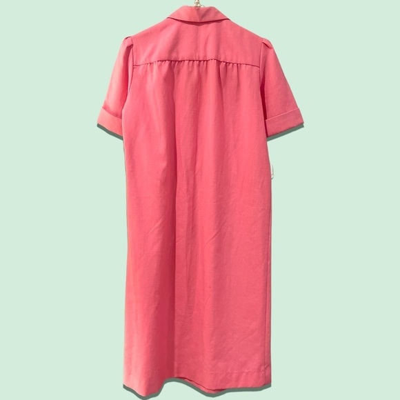 VINTAGE 60s Mod Schrader dress szXS/S Petites midi dress Barbie linen minimalist - Picture 6 of 11
